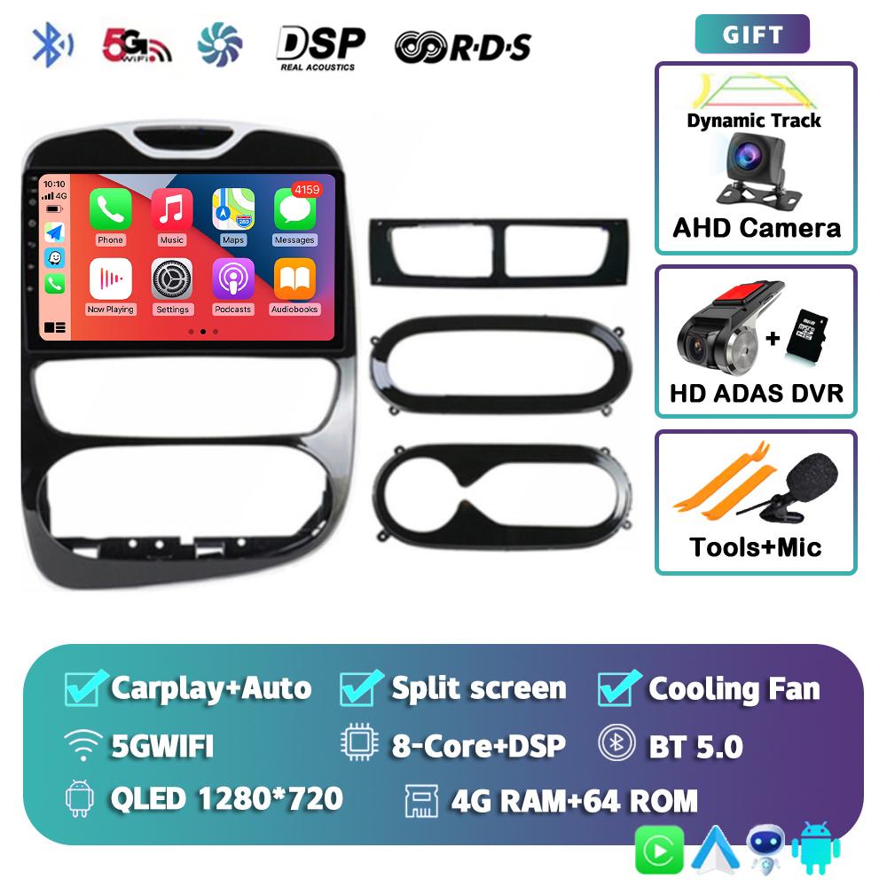 Android 14 Carplay Auto For Renault Clio 3 4 2012-2015 2016 2017 2018 Car Radio Multimedia Video Player Stereo Audio DSP 2Din BT