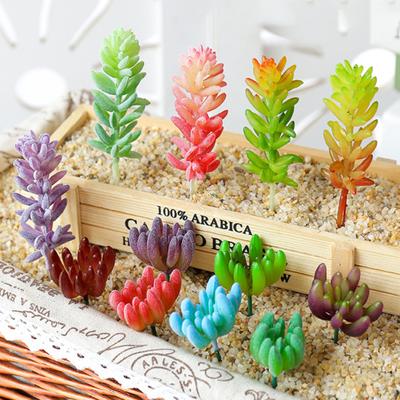 1Pc Artificial Succulent Plant Flocking DIY Home Office Furniture Bonsai Decor