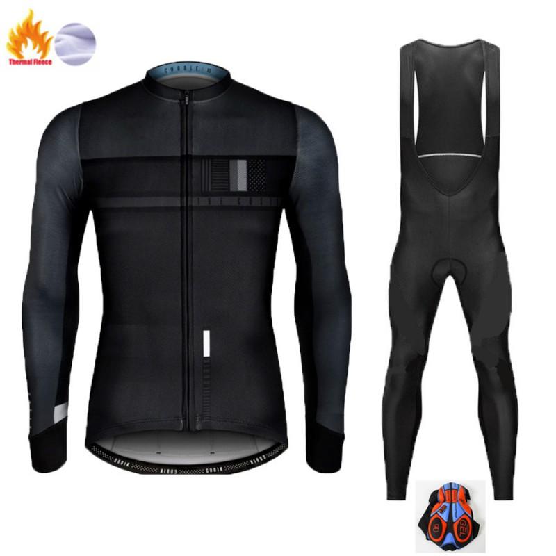 GOBIK Thermal Long Sleeve Cycling Jersey Men Winter Warm Road Bike Wear