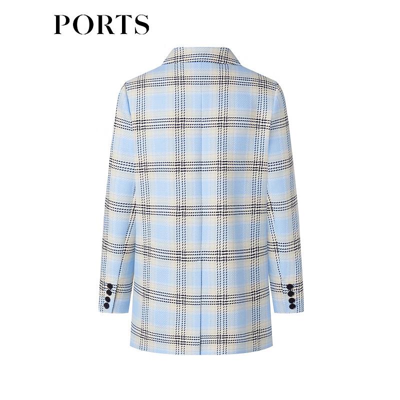 PORTS Women's Plaid Long-Sleeve Short Jacket