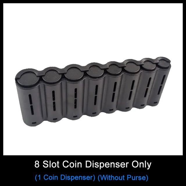 Dispensador portátil creativo de 8 ranuras para guardar monedas de euro, portamonedas para el hogar, camarero, conductor, hucha de seguridad