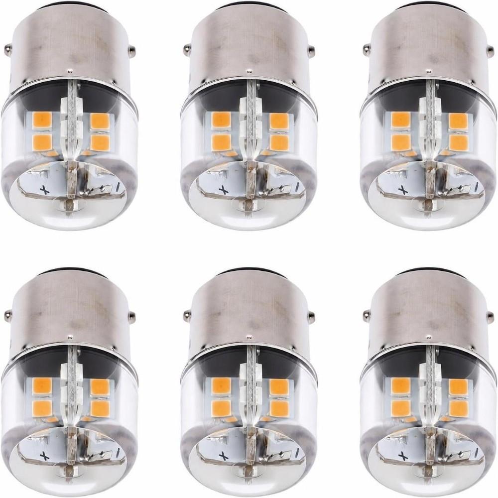 6 Pack 3W LED Bulbs AC/DC12V Brake Light Bulbs High Brightness LED Light Bulb  Boat