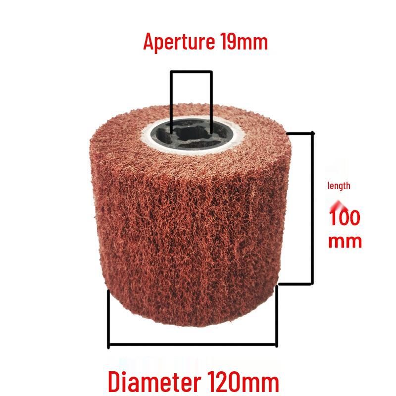 Brushed Stainless Steel & Nylon Fiber Polishing Disc with Cross Core