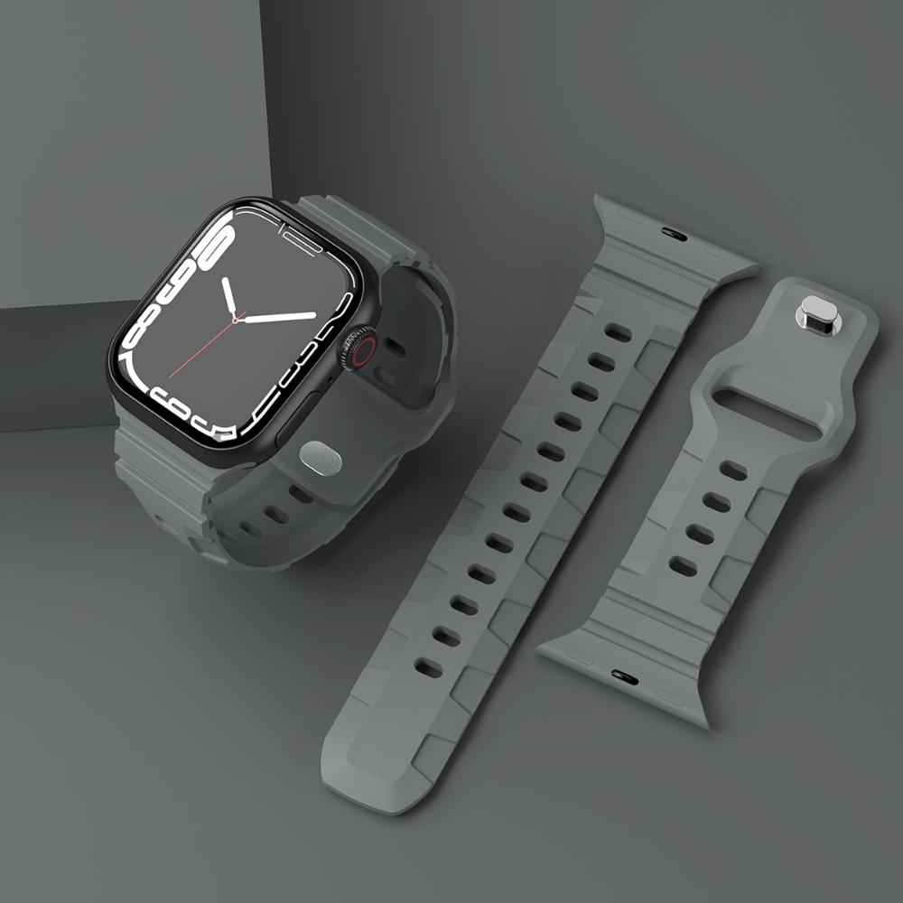 

Силиконовый спортивный ремешок для Apple Watch Ultra 49 мм 8 7 45 мм 41 мм резиновый дышащий ремешок для IWatch Series 7 3 4 5 6 Se 40 мм 44 мм 42 мм 38 мм 38mm 40mm 41mm серый