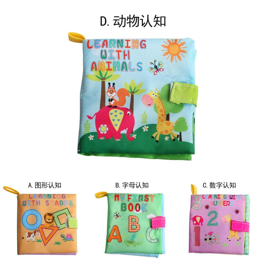Wholesale Baby Cognitive Cloth Book Educational Early Learning Tear-resistant English Forest Ocean Animal Hand Book