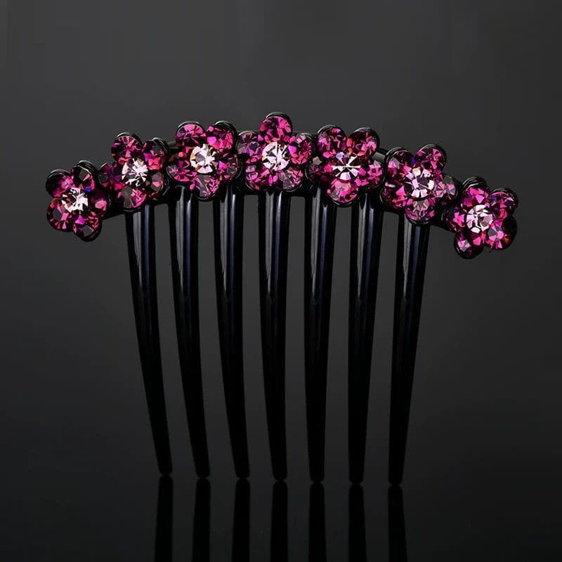 

Расческа для волос Заколка для волос Головной убор Страз Цветок Расческа для волос женские Аксессуары для волос 8.3cm*11.5cm