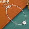925 Sterling Silver 26-Letter Romantic Round Bracelet - Exquisite Gift Jewelry