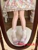 Lolita Cotton Lace Ankle Socks With Bow Embellishments For Girls