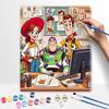 Disney Toy Story painting kit, handmade diy art painting home wall decoration, cute woody buzz jessie office cartoon mural set decor