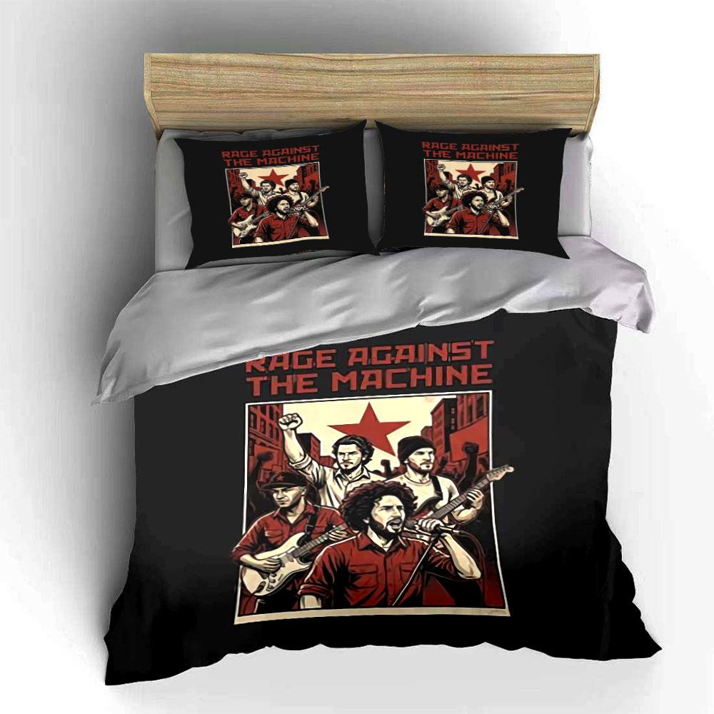 Rage Against the Machine Bettwäsche Bettbezug-Set Bettbezug Kissenbezüge (1 * Bettbezug 2 * Kissenbezüge, ohne Bettdecke)