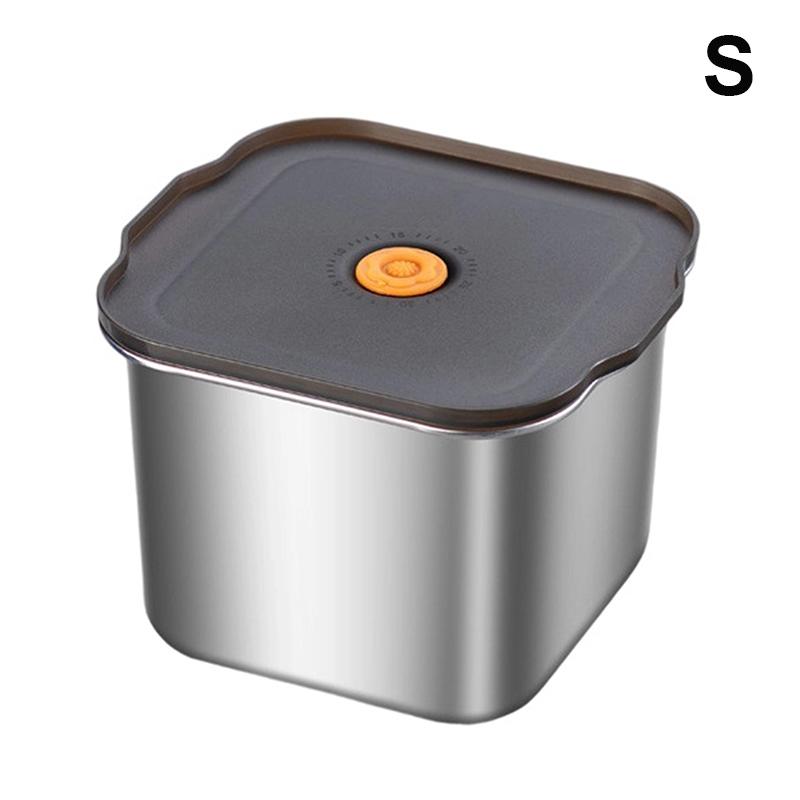 Stainless Steel Fresh-Keeping Box Sealed Leak Proof Lunch Box Fruit Box With Lid Dumpling Container Refrigerated Storage Box