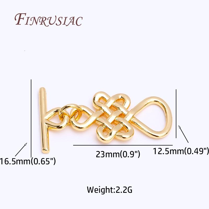 18K Real Gold Plated Geometry Heart OT Clasp For Bracelet Necklace Components,Dainty Brass Toggle Clasp DIY Accessory Wholesale