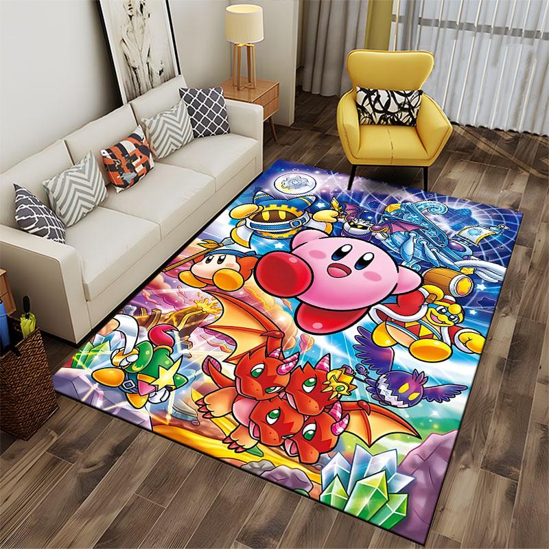 Colorful Kirby Adventure Design suitable as a non-slip mat for the living room or bedroom sofa