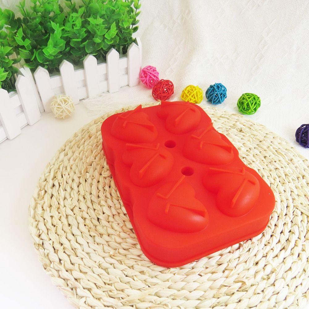

3D Ice Cube Box 6 Grids Ice Mold Whisky Heart Shape Ice Cube Mold Summer белый