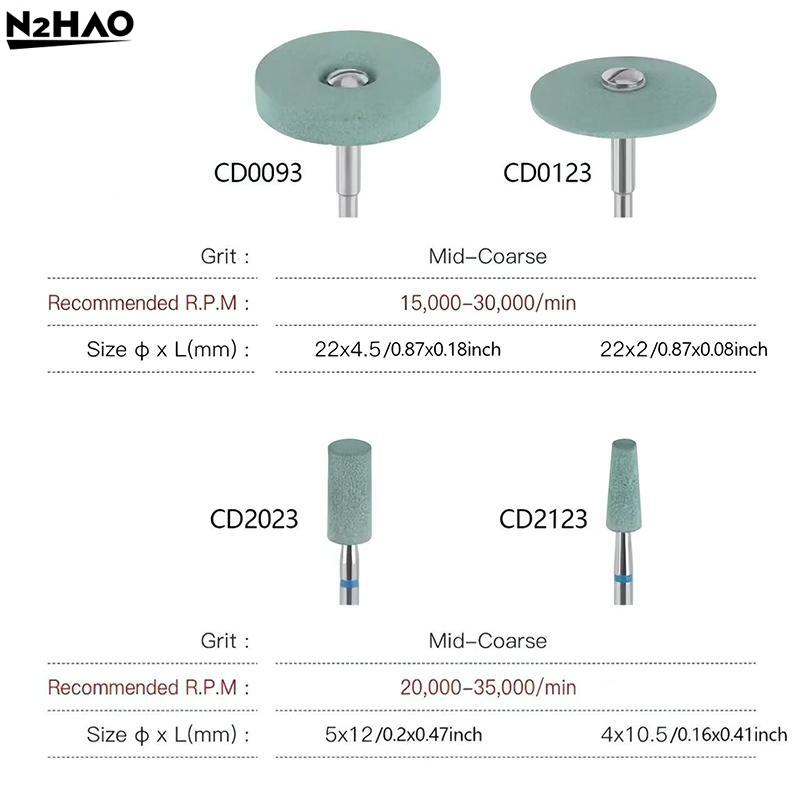 1PCS High Quality Diamond Green Ceramic Diamond Polishing Stone Grinder, 2.35mm Shank Coarse Grit Polishing Head For Finshing
