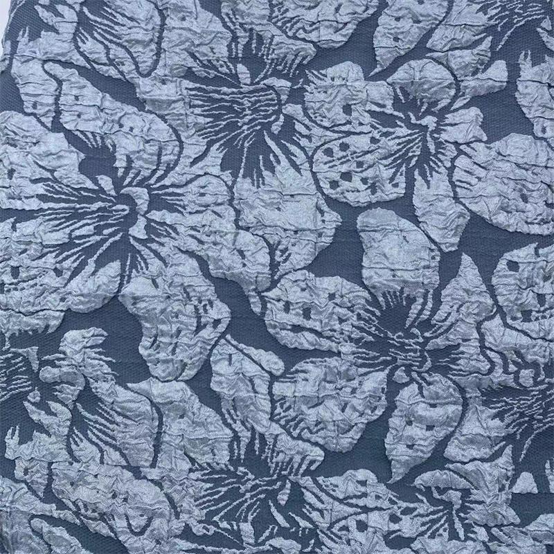 1m Vintage Relief Lily Jacquard Fabric for DIY Women's Dresses Princess Dress Children's Clothing Handmade Sewing Texture Fabric