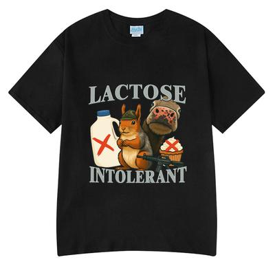 Lactose Intolerant Funny Meme Graphic TShirt Men Women Fashion Short Sleeve Tshirts Summer Casual Oversized T Shirt Summer Top