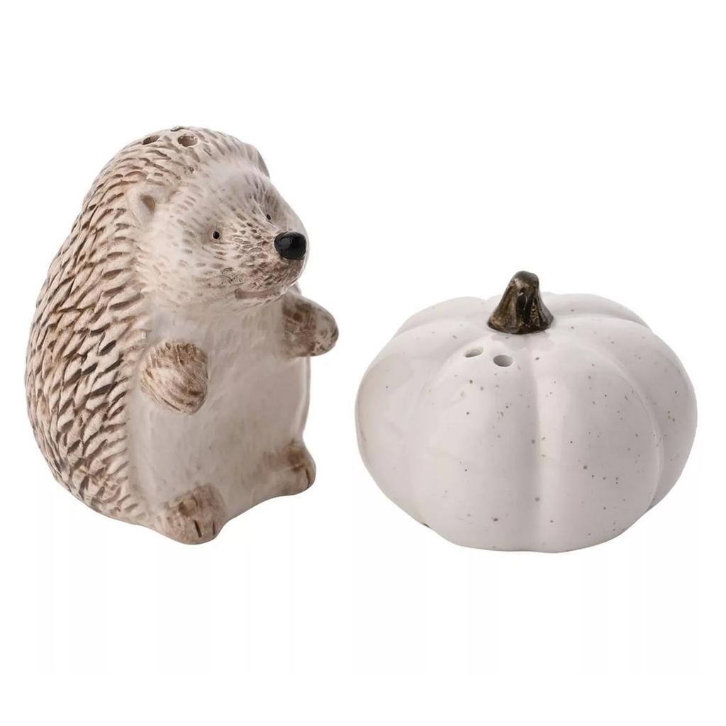 Country Living Ceramic Hedgehog Salt and Pepper Shakers Set