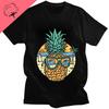 Novelty Short Sleeve Crew Neck T-shirt Boys Girls Pineapple Pizza T-shirt Hawaiian Pizza Is A Delicious Cotton T-shirt