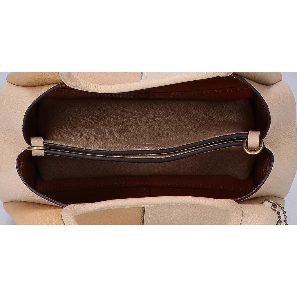 COACH [Excellent Condition] CM575 Lana Colorblock Leather 2-Way Shoulder Bag Handbag Beige x yellowUsed