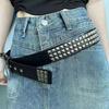2026 Fashion Rivet Belt for Men Women Studded Belt Punk Rock With Pin Buckle Drop Shipping Black Waistband Jeans Accessories