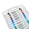 Dual Tip Marker Pen 24 Colors Quick Drying Waterproof Professional Marker Pens Acrylic Marker for DI