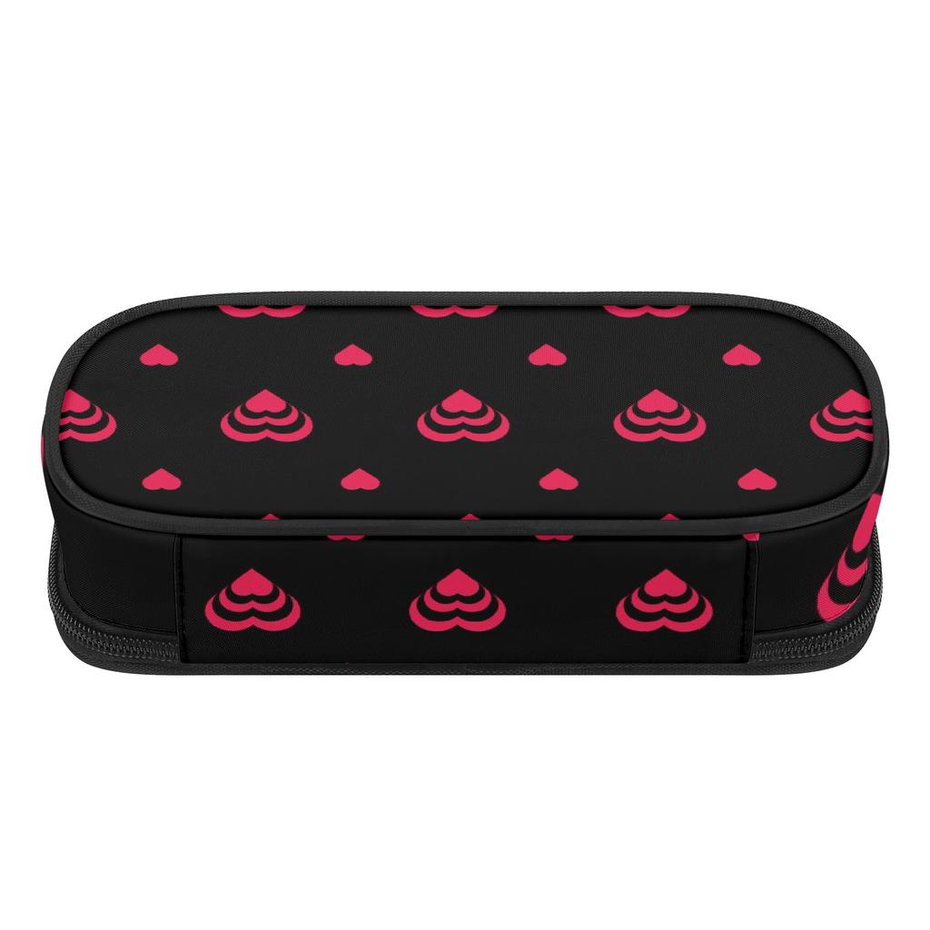 Pencil Case Organized Storage Strong Polyester Fabric Zipper Closure with Mesh Pocket Removable Divider and Pen Slots for Students