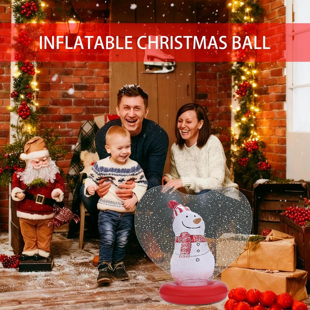 Inflatable Christmas Ornaments PVC inflatable decorative ball ornaments Heart Shape Light up outdoor Christmas Decorations
