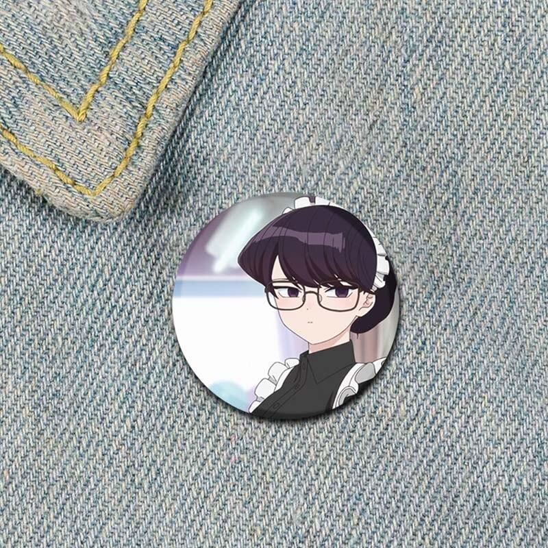 58MM Anime Komi Can T Communicate Lapel Pin Cartoon Cosplay Badge Creative Gifts Gujian Classmates Brooches Cute Pins for Backpacks