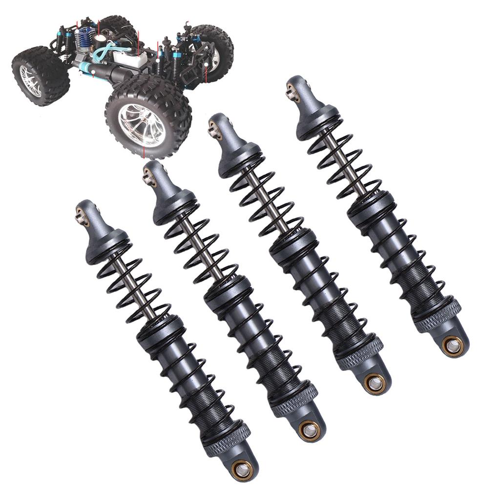 4 Pack Metal RC Car  s High Strength 90mm RC Car Shocks for 1Celsius10 Scale   with 8 Spare Springs