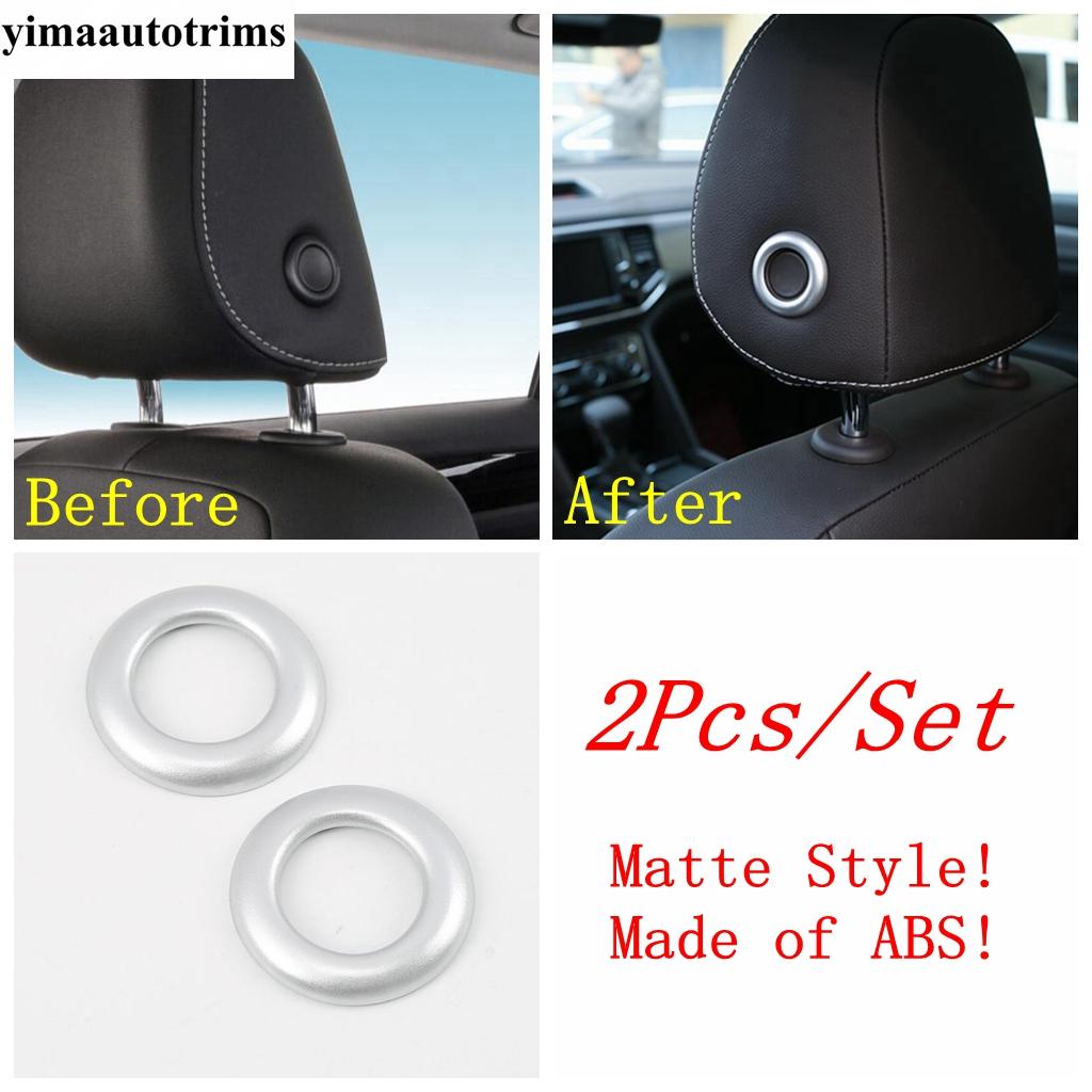 

Seat Head Pillow Headrest Adjust Button Ring Cover Trim Carbon Fiber / Matte Accessories For Volkswagen T-Roc T Roc 2018 - 2025 Matte Style