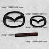 For Mazda MX5 Miata NC ND Black ABS Front Grille Emblem Steering Wheel Rear Trunk Badge  Logo Rear Tail Refitting Decoration