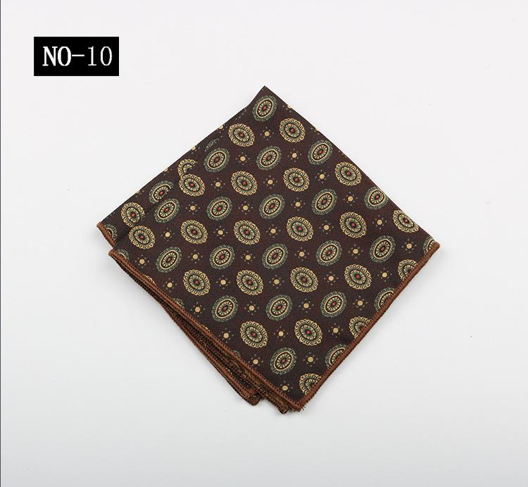 Kaffe Ficknäsduk Herrkostym High-End Mönster Polyester Siden Bankett Värd Retro Liten Fyrkantig Handduk Näsduk Bröstnäsduk