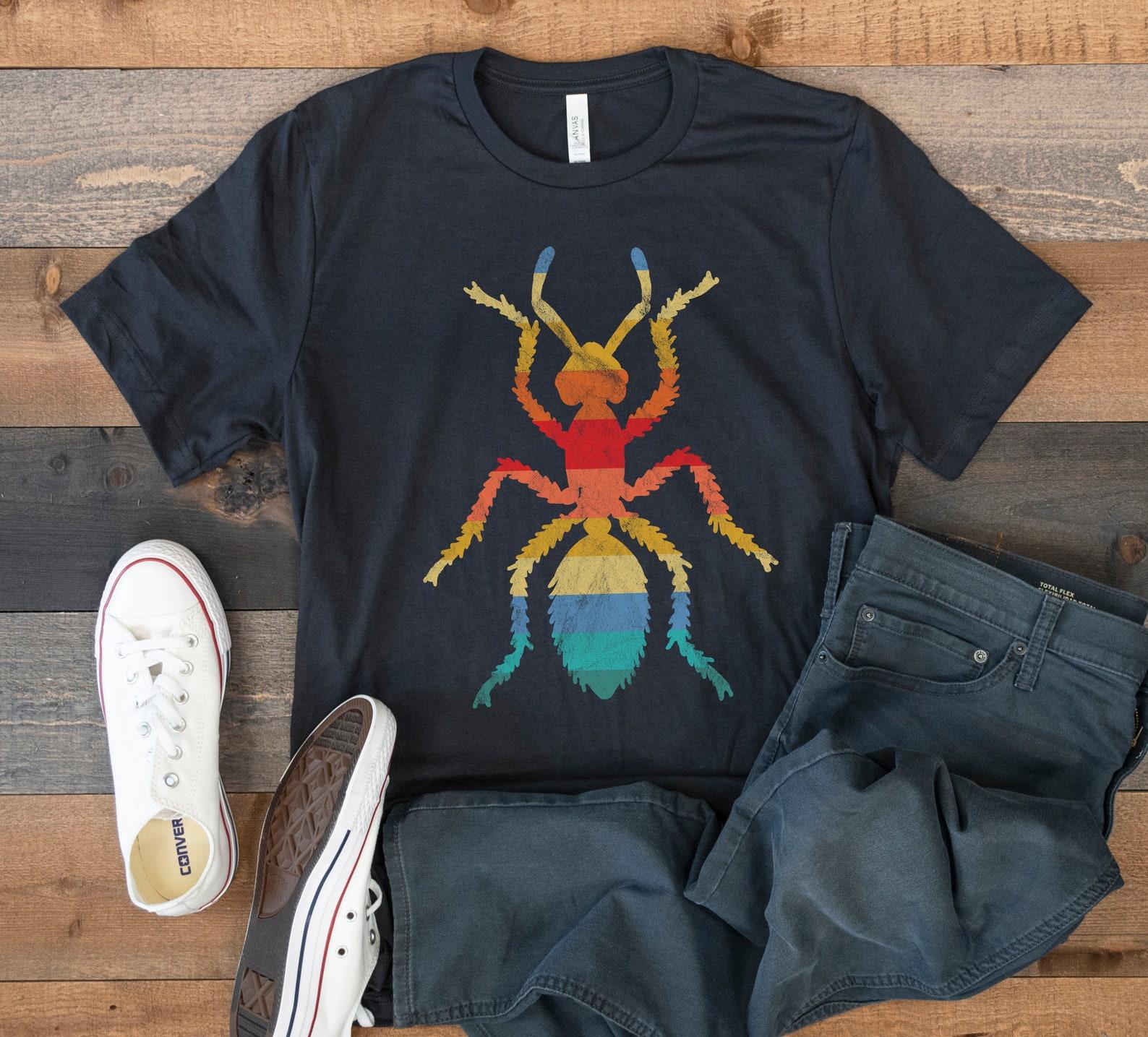 Ant T-Shirt, Retro Ant Tee, Insect Bugs Tank Top, T-shirt, T-shirt,T-shirt, Kids Tee Apparel Gift S