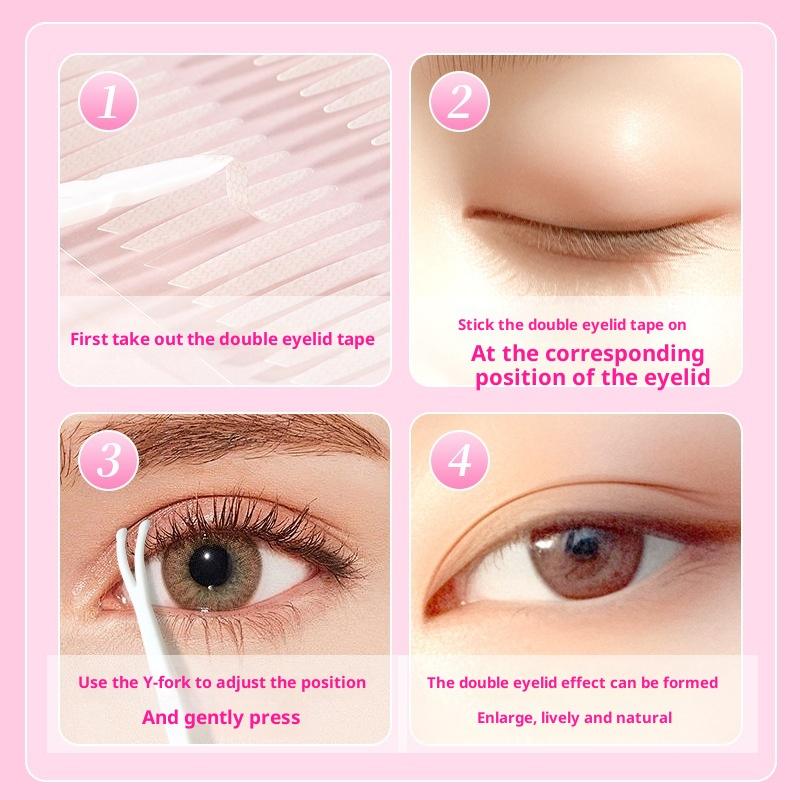 120Pcs Invisible Double Eyelid Stickers - Waterproof Natura Long Lasting With Tool Transparent Eyelid Stickers