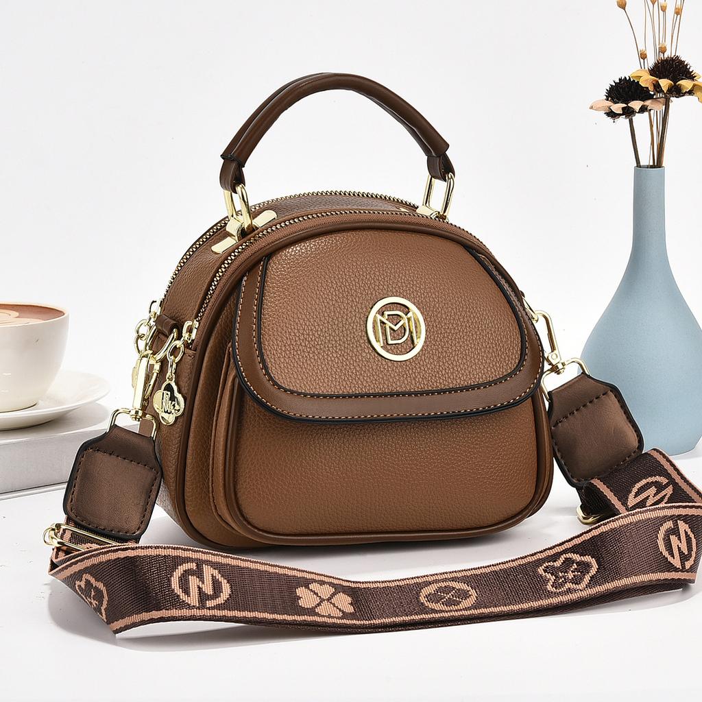 Bag women's 2025 new fashion foreign soft leather handbag simple versatile shoulder bag trendy messenger bag women's bag