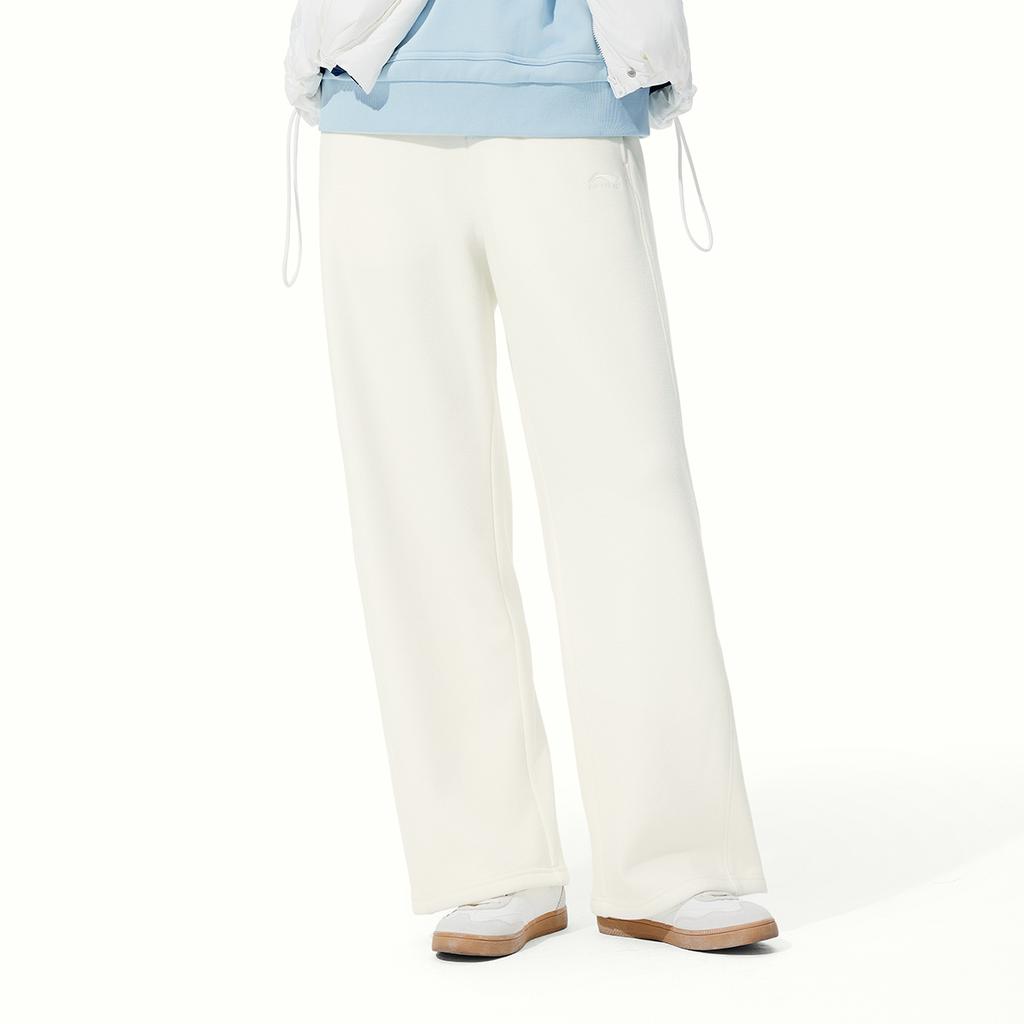 Li-Ning Embroidered Letter Logo Knit Sports Pants Women bottoms AKLVA04-1