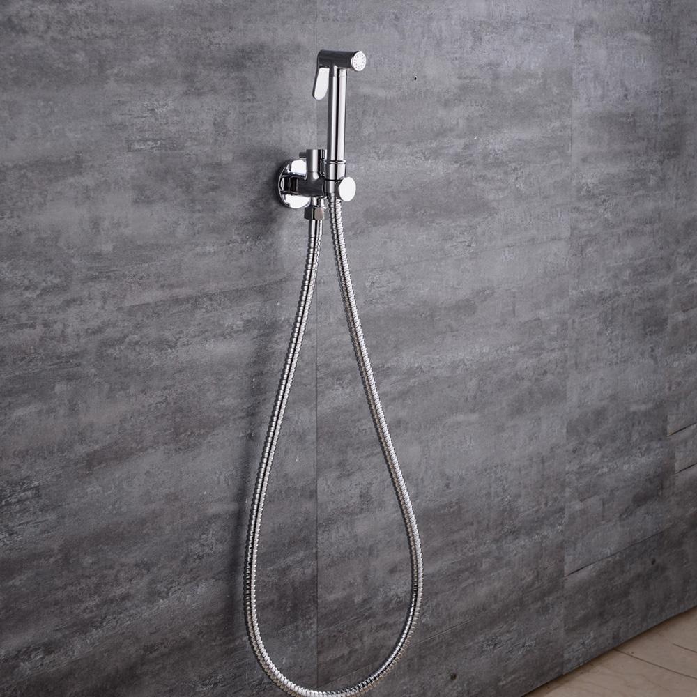 Toilet Brass Hand Held Bidet Spray Shower Head Douche Kit Shatta Copper Valve Bathroom Bidet Sprayer Jet Tap Holder Hose