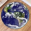 Fashion Earth Print Round Rug Non-Slip Wear-resistant Circle Carpet for Living Room Bedroom Soft Floor Mat Home Decor Beautiful