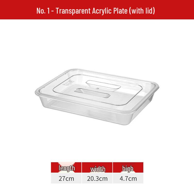Wuhe Acrylic Transparent Rectangular Display Tray with Lid