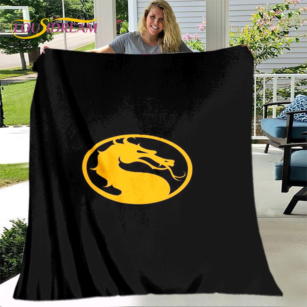 New Cartoon Mortal Kombat Blanket,Flannel Blanket Throw Blanket,Soft Warm Blanket for Living Room Bedroom Beds Sofa Decor Gift