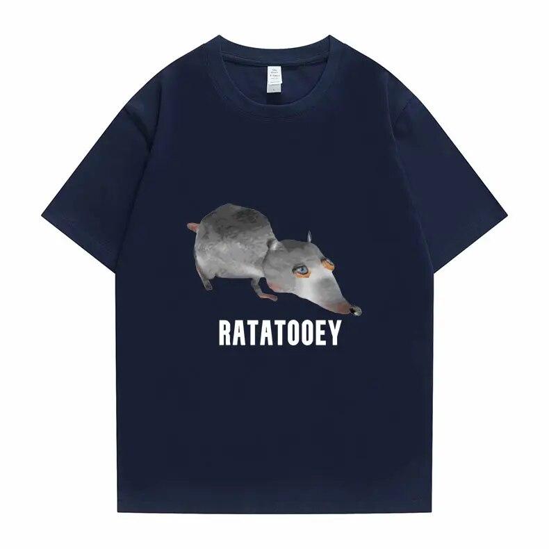 New Harajuku RATATOOEY T Shirts Funny Mouse Print Tshirt Summer Unisex Women Fashion Creative Tees Short Sleeve Unisex LooseT-shirt