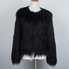 Women's Faux Fur Jacket Warm Plush Round Neck Coat Autumn Winter Long Sleeve Solid Color Furry Coat for Casual Street Wear Shopping