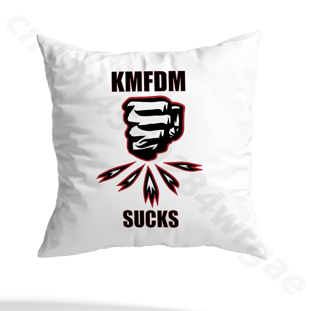 K-Kmfdm Sucks Band Pillow Case Sofa Living Room Bedroom Headboard Backrest Cushion Square Cushion Nap Time