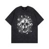 New loose trendy brand American retro high street short-sleeved heavy vintage washed old couple half-sleeved t-shirt