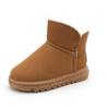 Fashion solid color children's foot cover snow cotton 2025 winter explosion velvet warm short boots boys thickened cotton boots