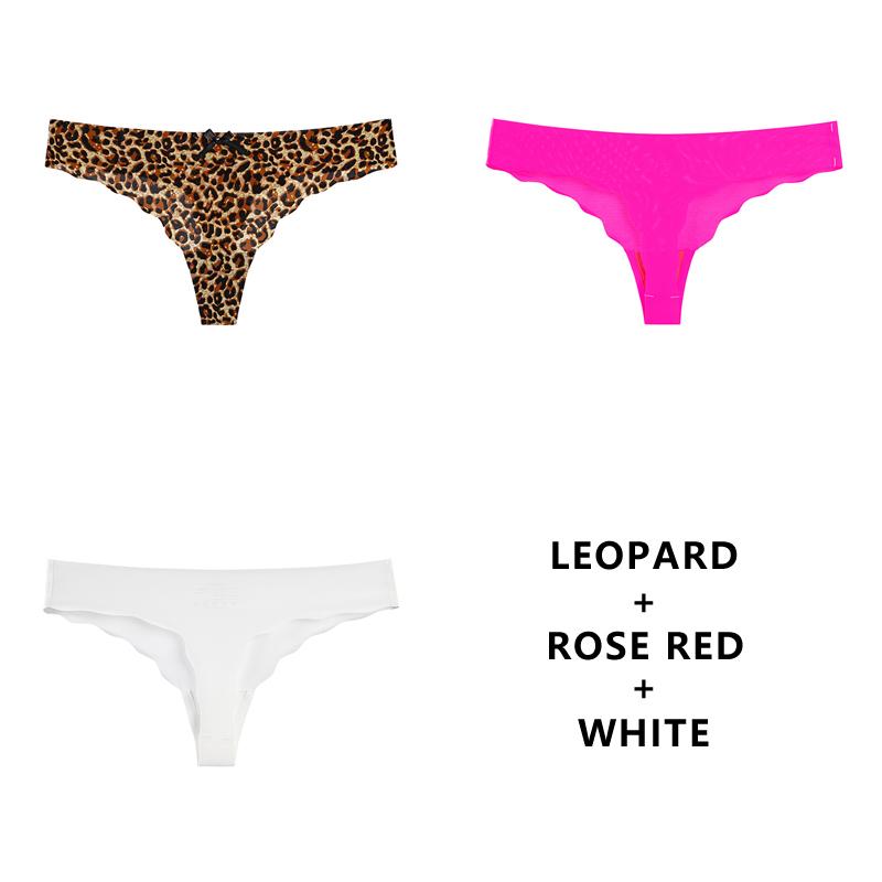 3PCS/Lot Seamless Panty Set Underwear T-back Female Comfort Intimates Fashion Ladies Low-Rise Briefs Panties Women Sexy Lingerie