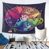 Colorful Animal Friends Tapestry  Celebrating Unique Creatures with Vibrant Artworks  Perfect for Home Decoration