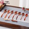 Camphor Wood Multi-Purpose Spoon Set: Rice, Coffee, Stirring, Soup, Long-Handled, Small, and Milk Powder Spoons.