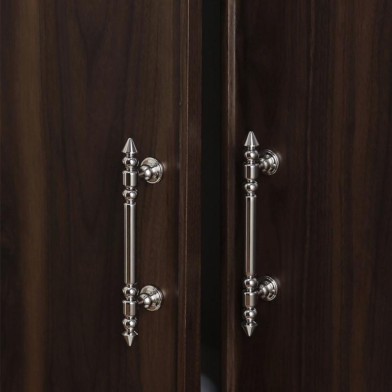 Polished Chrome Beaded Cabinet Pulls Knobs Retro Spear Tip Drawer Handles Vintage Ball Bead Wardrobe Cupboard Door Pull Home